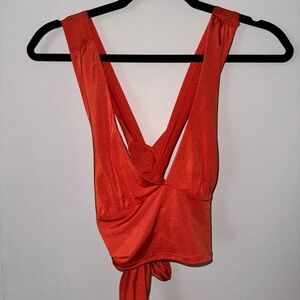 Urban Outfitters orange/red tank top that ties in back